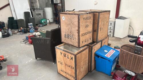 5 TEA CHESTS