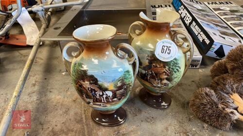 2 ORNATE VASES