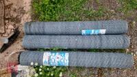 3 NEW ROLLS OF CHICKEN WIRE - 3