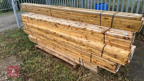 25 X 3M X 2.5'' X 1.5'' TIMBER RAILS