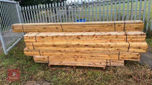 25 X 3M X 2.5'' X 1.5'' TIMBER RAILS