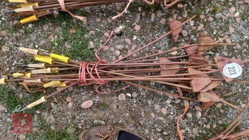 QTY OF METAL PIG TAIL FENCE STAKES