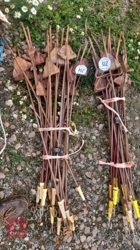 QTY OF METAL PIG TAIL FENCE STAKES
