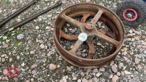 2 X 20'' CAST IRON WHEELS