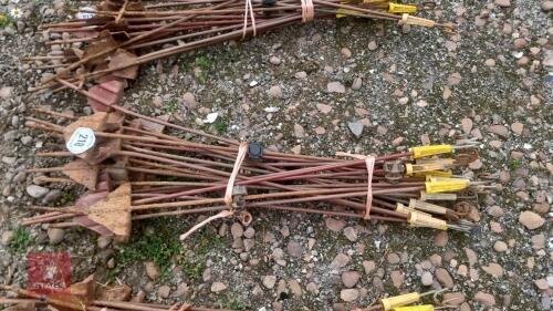 QTY OF METAL PIG TAIL FENCE STAKES