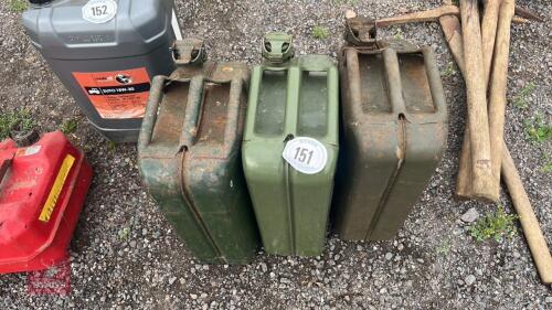3 JERRY CANS