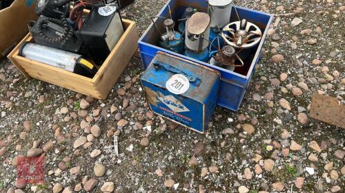6 TILLY LAMPS + VINTAGE BOX