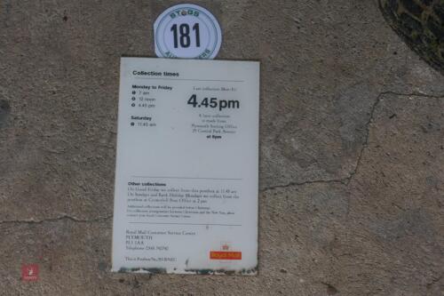 POSTAGE NOTICE