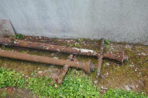 2 X CAST IRON LAMP POSTS