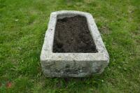 D SHAPED GRANITE TROUGH/PLANTER - 3