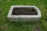 D SHAPED GRANITE TROUGH/PLANTER - 5