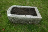 D SHAPED GRANITE TROUGH/PLANTER - 6