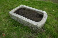 D SHAPED GRANITE TROUGH/PLANTER - 7