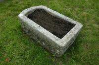 D SHAPED GRANITE TROUGH/PLANTER - 8
