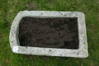 D SHAPED GRANITE TROUGH/PLANTER - 9