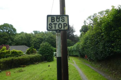 ORNATE BUS STOP SIGN