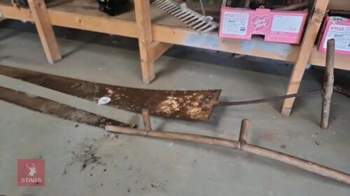 2 LARGE CROSS CUT SAWS