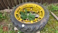 PAIR OF 9.5R44 ROW CROP WHEELS AND TYRES - 3