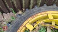 PAIR OF 9.5R44 ROW CROP WHEELS AND TYRES - 4