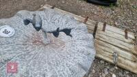 METAL FREESTANDING BIRD BATH - 5