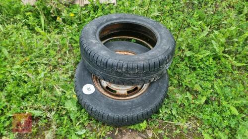 2 TYRES AND 1 WHEEL