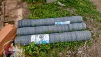 3 ROLLS OF 4' FORTRESS CHICKEN WIRE - 4