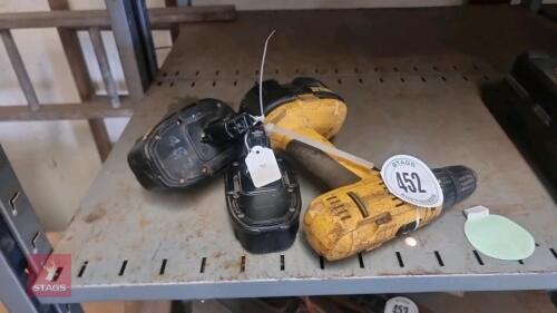 DEWALT DRILL & 3 BATTERIES