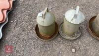 2 SMALL GALV POULTRY DRINKERS - 3