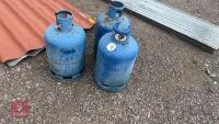 3 CALOR GAS BOTTLES