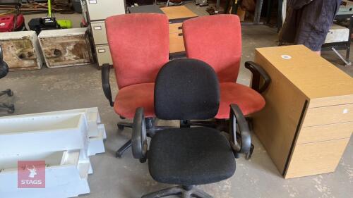 3 OFFICE CHAIRS