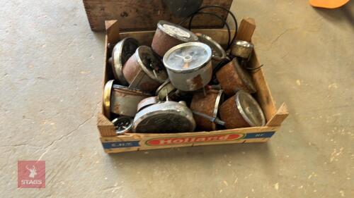 BOX OF SPEEDOMETERS