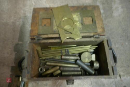 BRASS/BRONZE STOCK IN WOODEN AMMUNITION