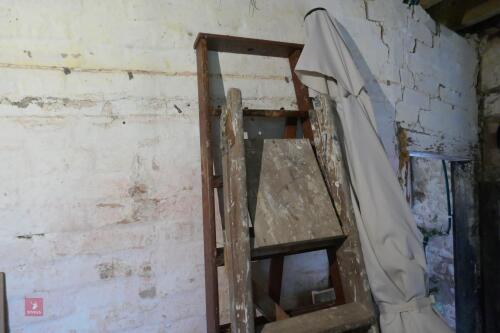 2 X WOODEN LADDERS