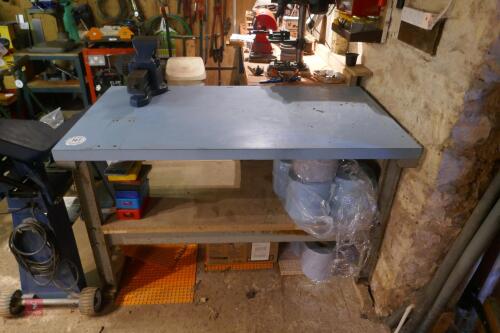 WOODEN WORK BENCH + VICE