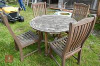 GARDEN TABLE + 4 CHAIRS - 5