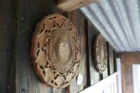 2 X WOODEN CURVED PLAQUES - 3