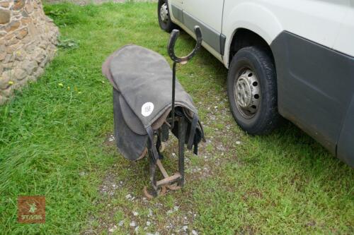 VARIOUS NUMNAHS/ STADDLE PADS + RACK
