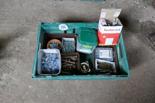 BOLTS, SCREWS, TAPE MEASURE, ETC