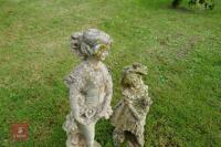 2 X DECORATIVE STONE FIGURINES - 5