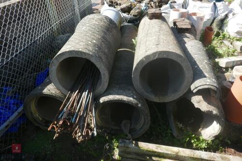 4 LARGE CONCRETE PIPES
