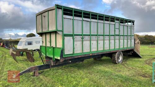 APPROX 24' SINGLE AXLE LIVESTOCK TRAILER
