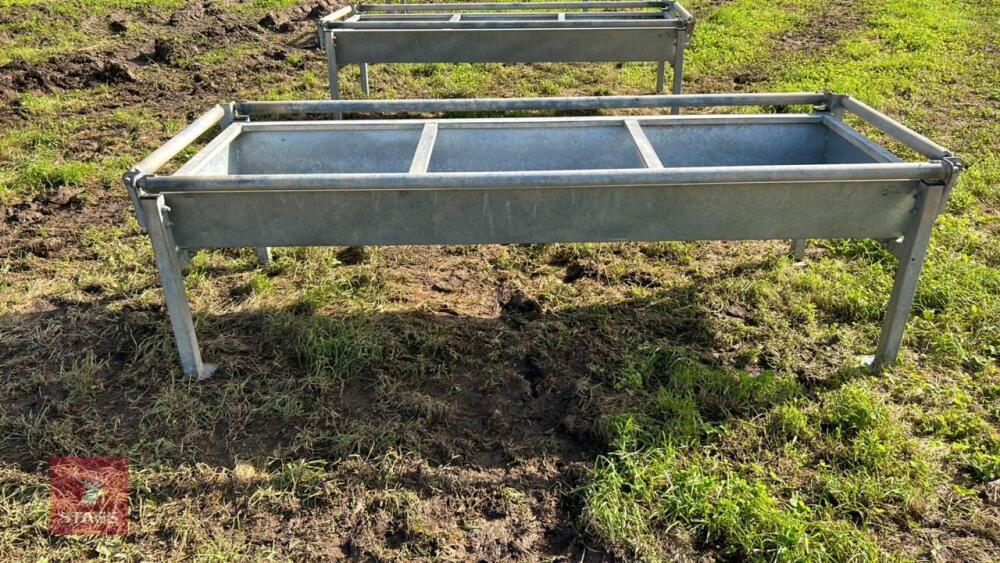 8' GALVANISED CATTLE FEED TROUGH