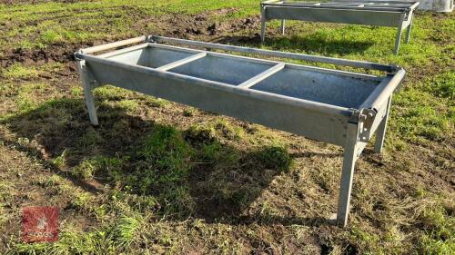 8' GALVANISED CATTLE FEED TROUGH