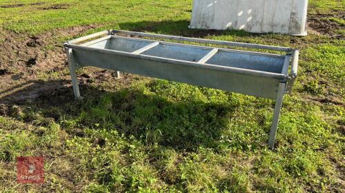 8' GALVANISED CATTLE FEED TROUGH