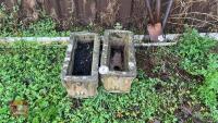 2 STONE PLANT POTS