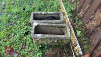 2 STONE PLANT POTS - 3