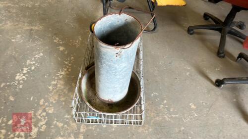 POULTRY FEEDER, CAST GUTTER & TRAY