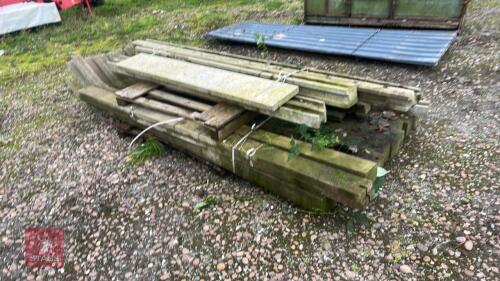 LRG QTY OF CONCRETE FENCE POSTS & SLIDER
