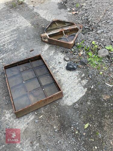 2 HEAVEY DUTY MANHOLE COVERS