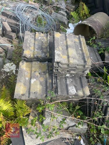 6'' ROOF SLATE TILES, 4'' BLOCKS & BRICK